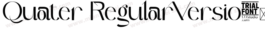 Quater RegularVersio字体转换